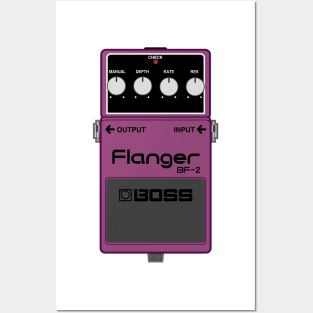 Boss BF-2 Flanger Guitar Effect Pedal Posters and Art